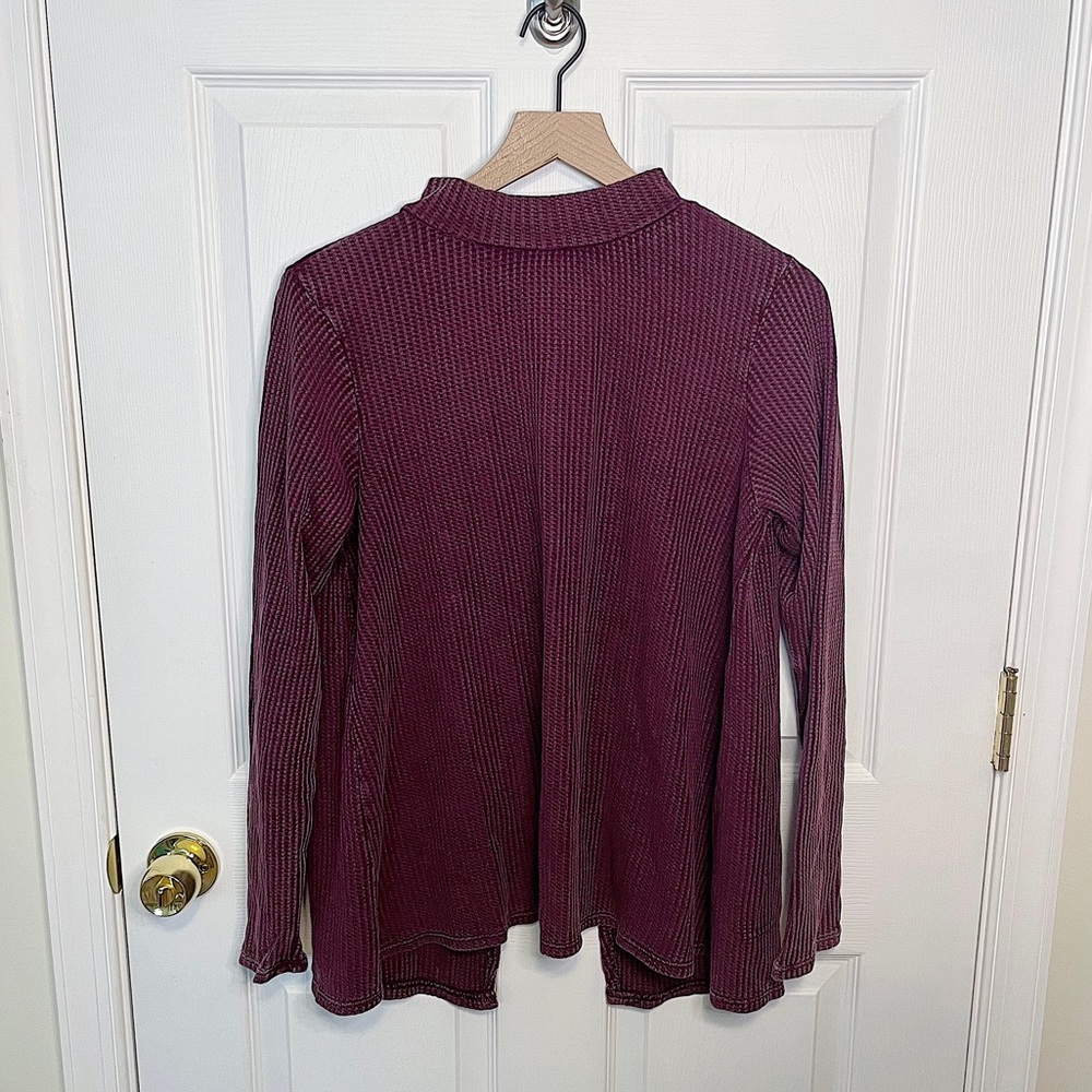 ✧･ﾟwaffle knit open back top